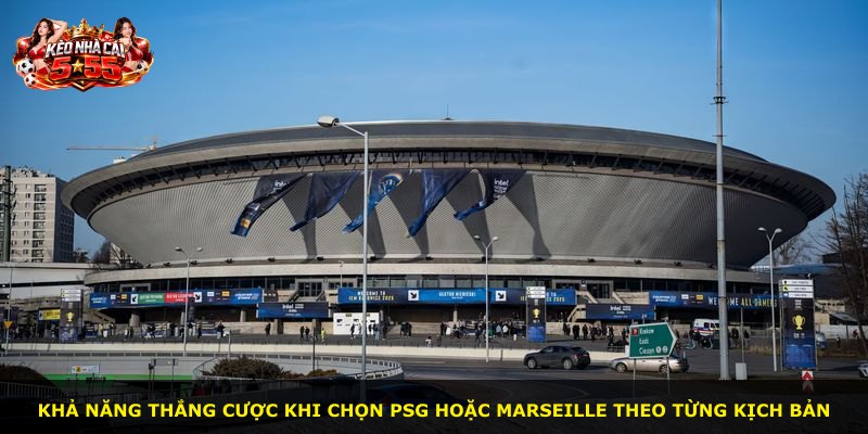 Khả năng thắng cược khi chọn PSG hoặc Marseille theo từng kịch bản