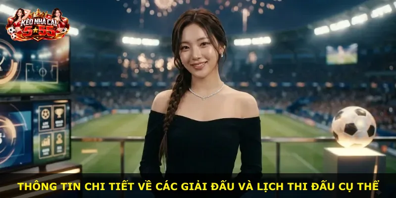 Thông tin chi tiết về các giải đấu và lịch thi đấu cụ thể